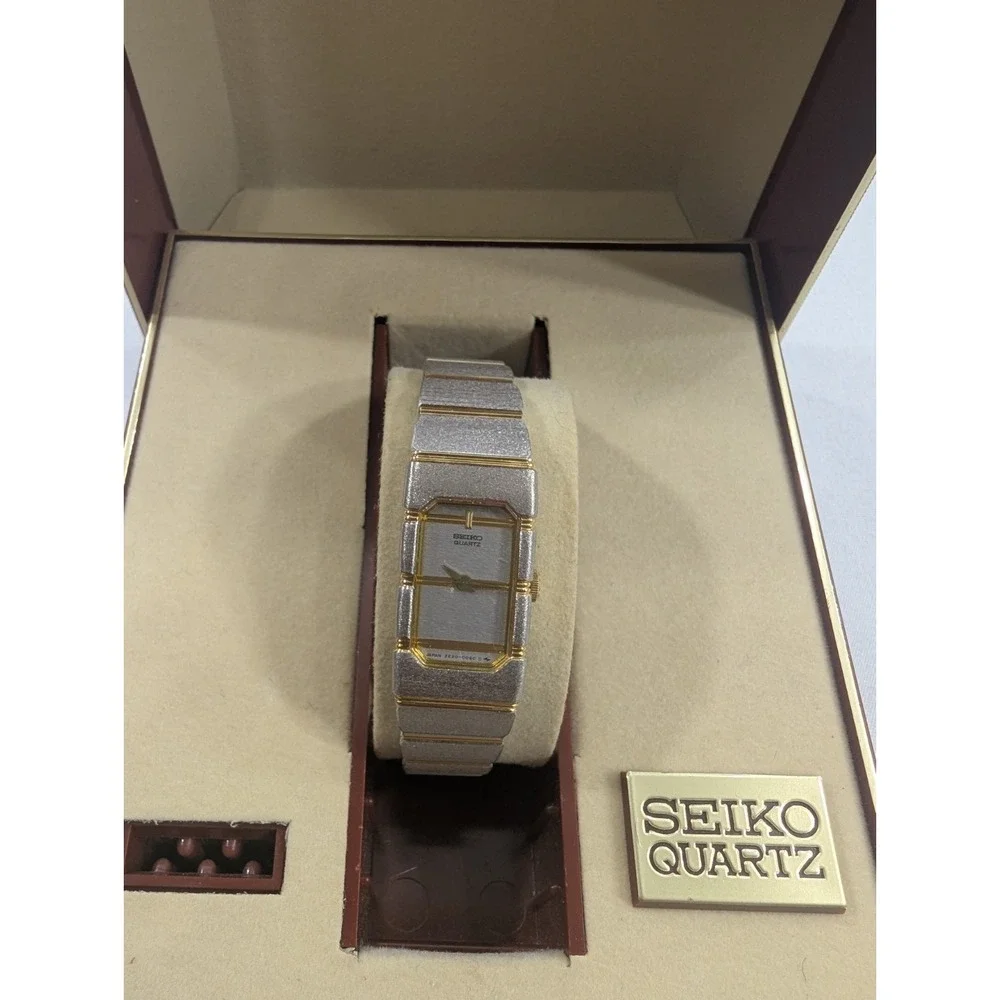 Seiko‎ Palladium & Gold Minty Ladies Watch Sleek Minimalist